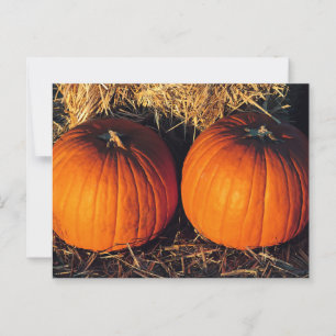 Twin Vintag Pumpkins Postkarte