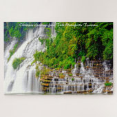 Twin Wasserfälle Tennessee.Weihnachtsgrüße Puzzle (Horizontal)