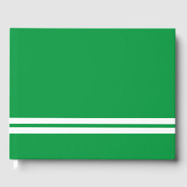 Twin White Bottom Racing Streifen auf Kelly Green Gästebuch