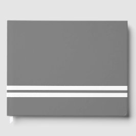 Twin White Bottom Racing Streifen auf modernem Gra Gästebuch