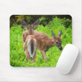 Twin White Schwanz Deer Fawns Mousepad (Mit Mouse)