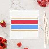 Twin Wide Bright Red White Blue Racing Streifen Serviette (Beispiel)