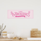Twincess Twin Girl Baby Shower Poster (Pink) (Küche)