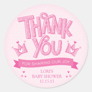 Twincess Twin Girls Babydusche Danke Sticker