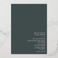Twine Globes Emerald Wedding Foil Einladung