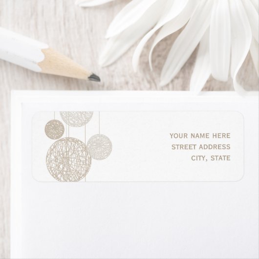 Twine Globes Wedding Address Label (Insitu)