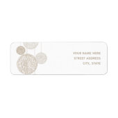 Twine Globes Wedding Address Label (Vorne)