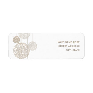 Twine Globes Wedding Address Label