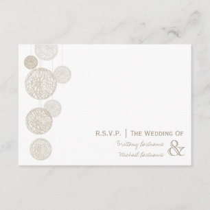Twine Globes Wedding R.S.V.P. RSVP Karte