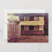 Twine Wrapped Mason Jar Heart Key Wedites Einladung (Rückseite)