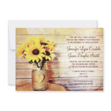 Twine Wrapped Mason Jar Sunflower Wedites