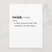 TWINK (Definition) Postkarte (Vorderseite)