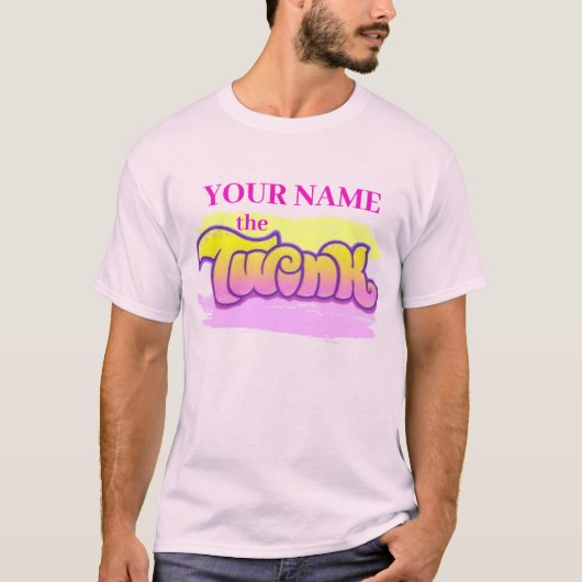 Twink Personalisiert Name T - Shirt (Vorderseite)