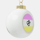 Twink Pride Flag Keramik Kugel-Ornament (Links)