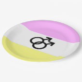 Twink Pride Flag Pappteller (Schrägansicht)