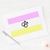 Twink Pride Flag Rechteckiger Aufkleber (Umschlag)