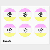 Twink Pride Flag Runder Aufkleber (Blatt)