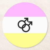 Twink Pride Flag Runder Pappuntersetzer (Vorderseite)
