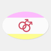 TWINK PRIDE OVALER AUFKLEBER (Vorderseite)