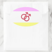 TWINK PRIDE OVALER AUFKLEBER (Tasche)