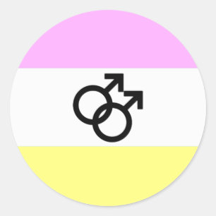 Twink-Stolzflagge Runder Aufkleber