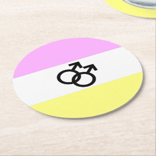 Twink-Stolzflagge Runder Pappuntersetzer
