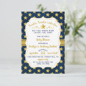 Twink, Twinkle Little Star Baby Dusche Einladung (Stehend Vorderseite)