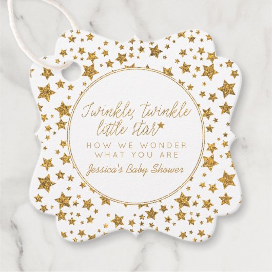 Twink, Twinkle Little Star Baby Dusche Geschenkanhänger (Vorderseite)