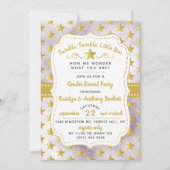 Twink, Twinkle Little Star Gender Reveal Party Einladung (Vorderseite)