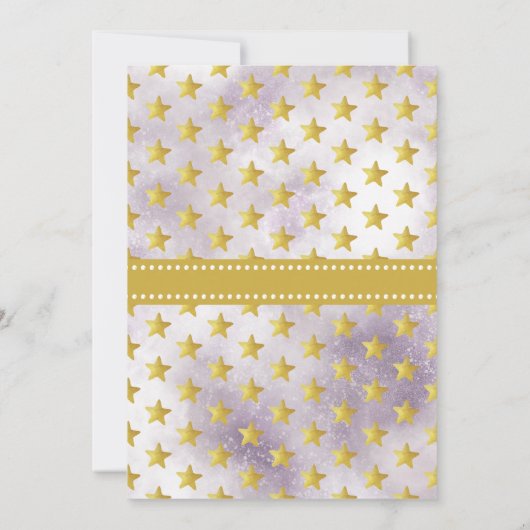 Twink, Twinkle Little Star Gender Reveal Party Einladung (Rückseite)