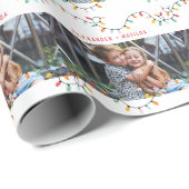 Twinkelleuchten Spaß helles Foto Urlaub Geschenkpapier (Rolleneckpunkt)