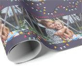 Twinkelleuchten Spaß helles Foto Urlaub Geschenkpapier (Rolleneckpunkt)