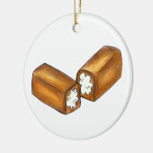 Twinkie Creme-gefüllte Snack Cake Food Feinschmeck Keramikornament (Links)