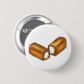 Twinkie Creme-gefüllter Snack-Cake Junk Food Feins Button (Vorne & Hinten)