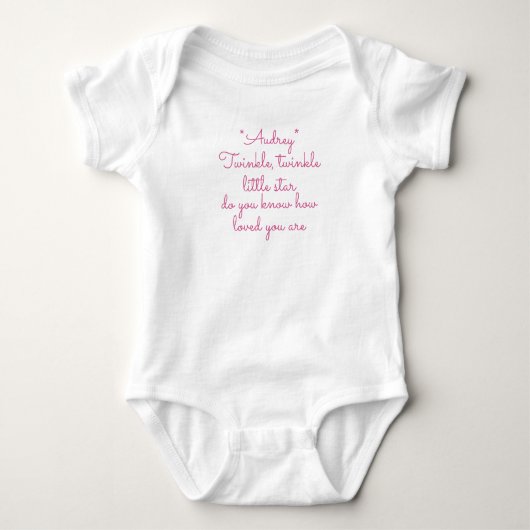 Twinkl-Babybodysuit mit Monogramm Baby Strampler (Vorderseite)