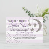 Twinkl kleines Babyduscheinladungs-Mädchen Einladung (Stehend Vorderseite)