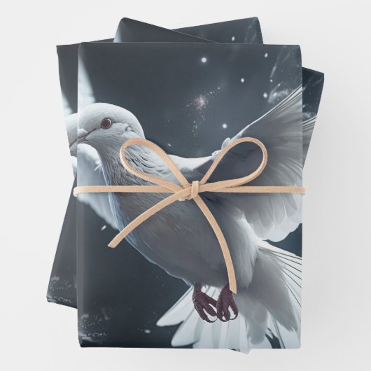 Twinklampen weiße Friedenstruppe Geschenkpapier Set (Beispiel)