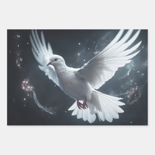 Twinklampen weiße Friedenstruppe Geschenkpapier Set (Vorderseite)