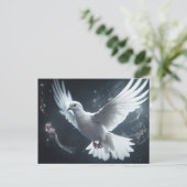 Twinklampen weiße Friedenstruppe Postkarte (Stehend Vorderseite)