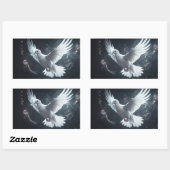 Twinklampen weiße Friedenstruppe Rechteckiger Aufkleber (Blatt)