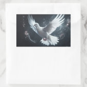 Twinklampen weiße Friedenstruppe Rechteckiger Aufkleber (Tasche)