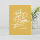 Twinkle 24KT Script Holiday Card Feiertagskarte (Stehend Vorderseite)