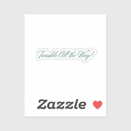 Twinkle All the Way! Ferienaufkleber Aufkleber (Blatt)