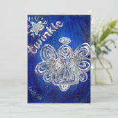 Twinkle Angel Einladung (Stehend Vorderseite)