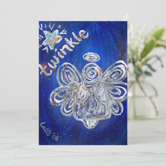 Twinkle Angel Einladung (Stehend Vorderseite)