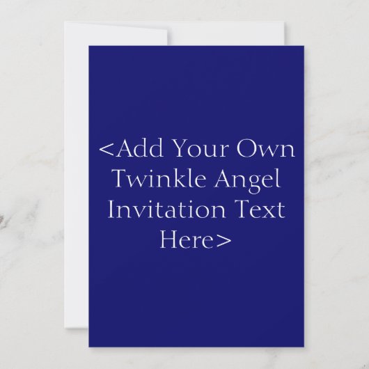 Twinkle Angel Einladung (Rückseite)