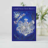 Twinkle Angel Invite Einladung (Stehend Vorderseite)