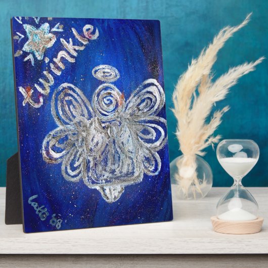 Twinkle Angel Kunstmalerei Geschenk Plaque Fotoplatte (Seite)