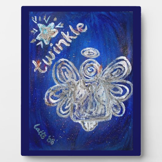 Twinkle Angel Kunstmalerei Geschenk Plaque Fotoplatte (Vorderseite)