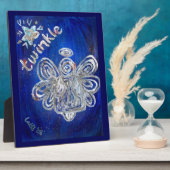 Twinkle Angel Kunstmalerei Geschenk Plaque Fotoplatte (Seite)